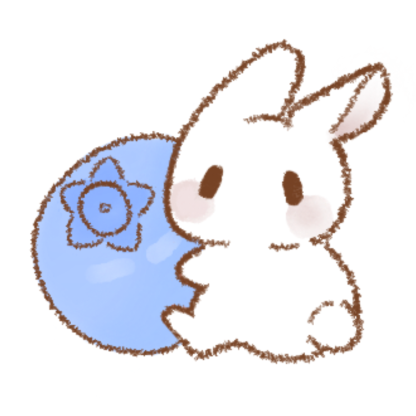 Blueberry Bunny Die-cut Sticker