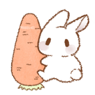 Carrot Bunny Die-cut Sticker