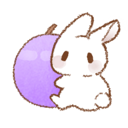 Grape Bunny Die-cut Sticker