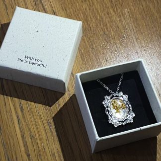 Pressed flower resin necklace